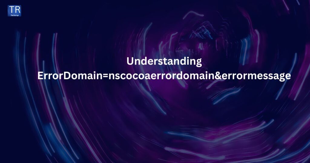 Understanding ErrorDomain=nscocoaerrordomain&errormessage